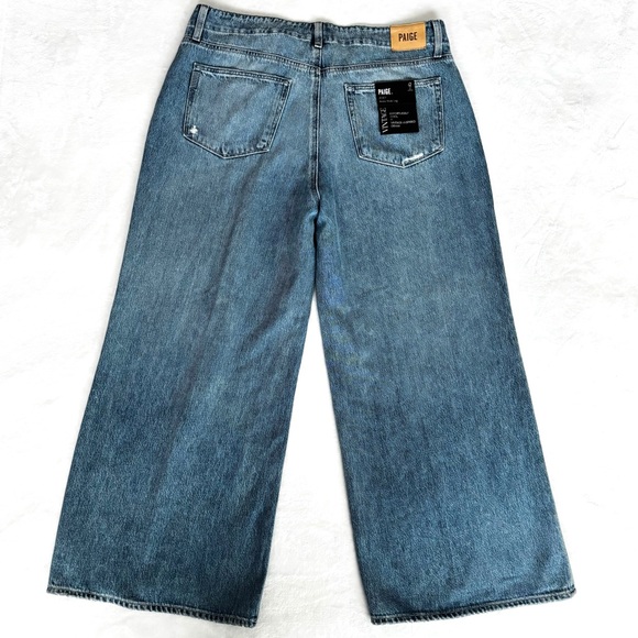 PAIGE VINTAGE Zoey Rumors with Rock Hem Ankle Wide Leg Jeans--NWT--33 - Picture 8 of 15